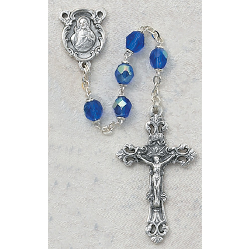 (875-ZRG) 6MM  ZIRCON/DECEMBER ROSARY.