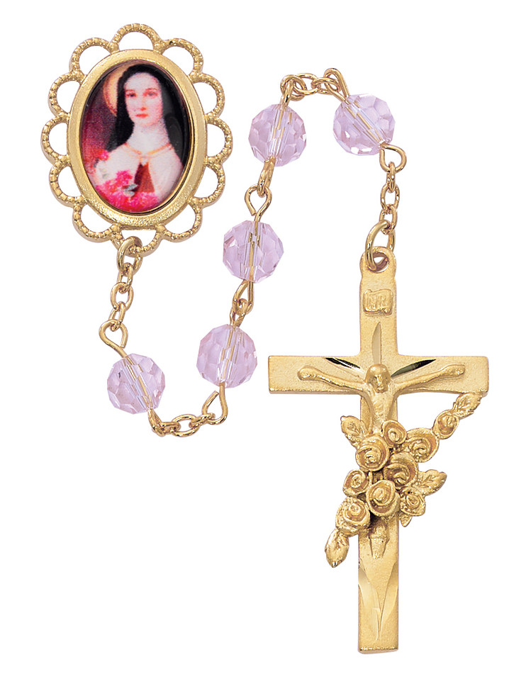 (591PF) 7MM GOLD ROSE ST THERESE RSRY