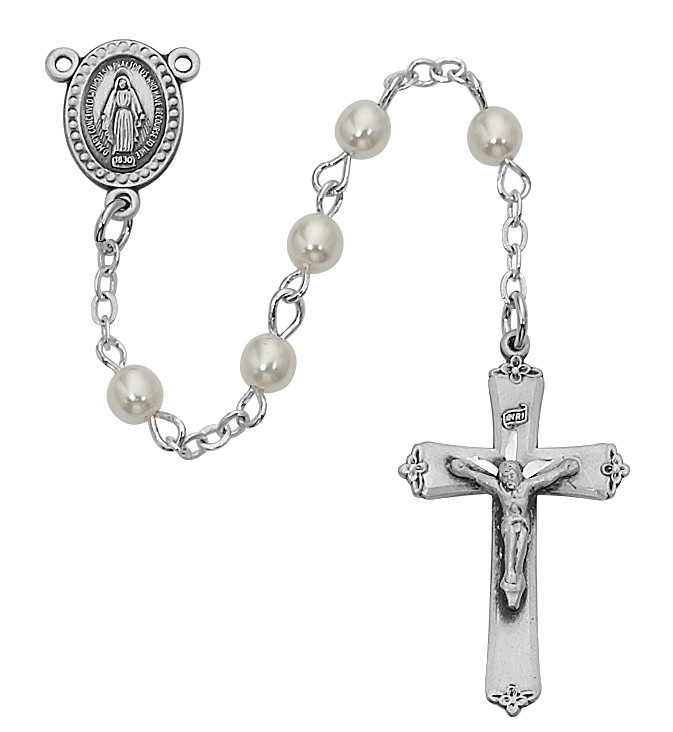 (210DG) 3MM PEARL ROSARY