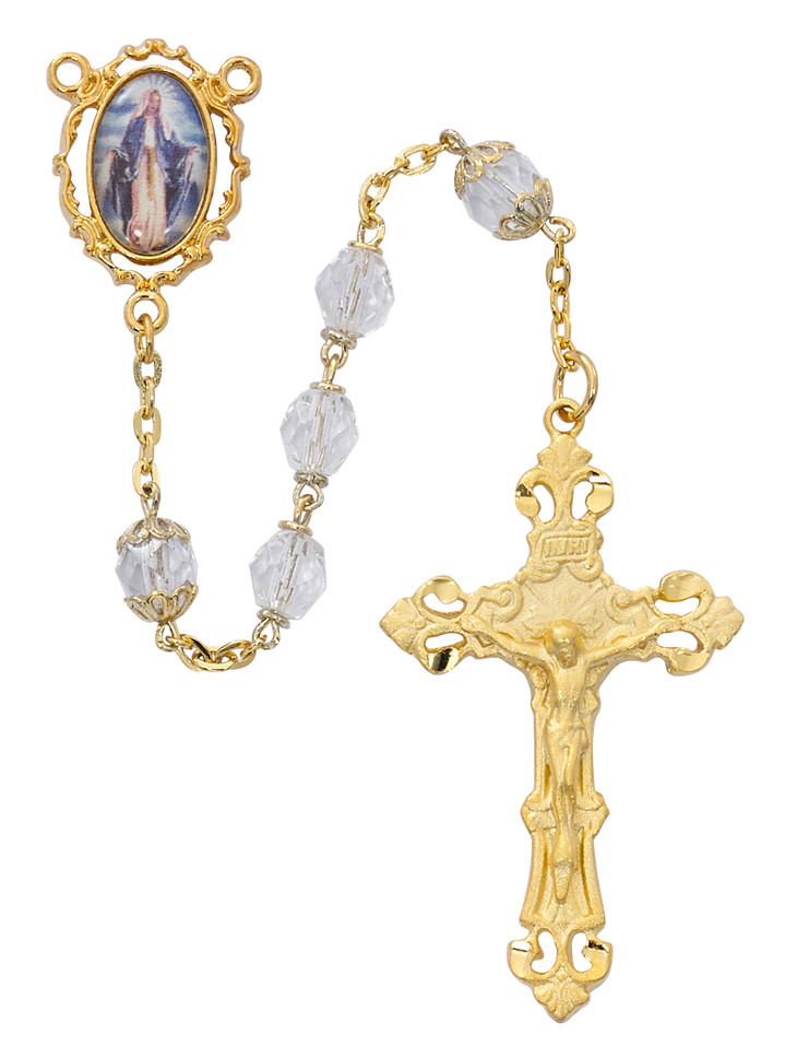 (R746F) 7MM GP CRYS O.L. GRACE ROSARY