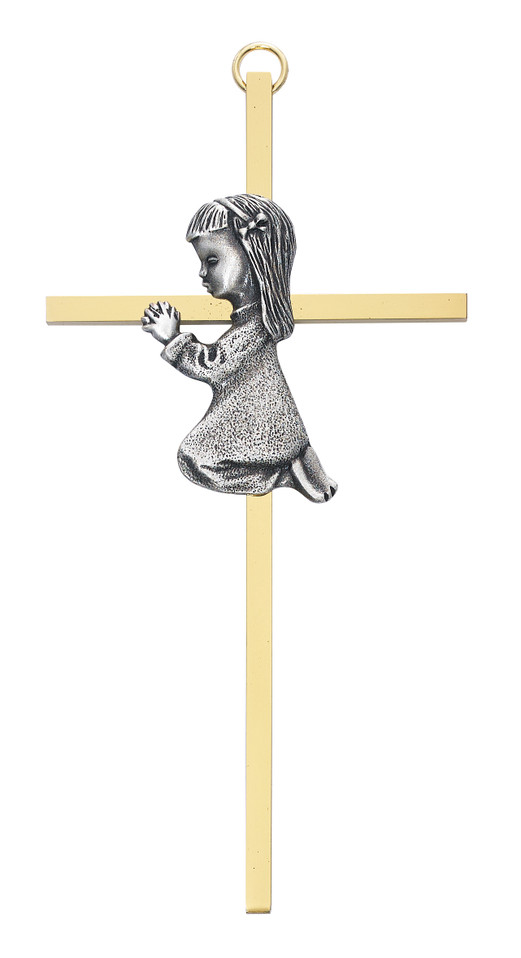 (73-13601) 6" TWO TONE GIRL CROSS