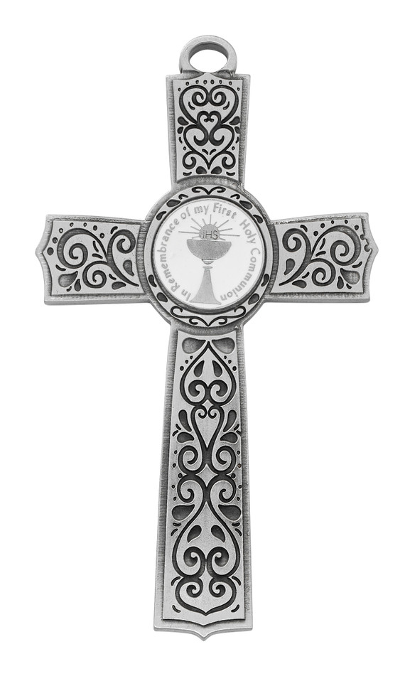 (75-58) 6" FILIGREE WHITE COMMUNION