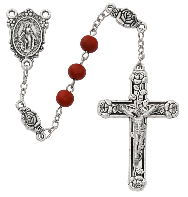 (P396R) 6MM ROSE SCENTED ROSARY 