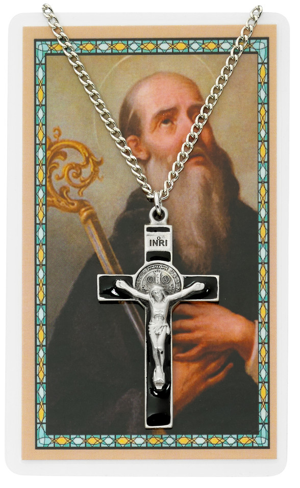 (PSD9078) ST. BENEDICT CROSS & PRAY CARD