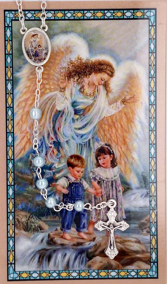 (PC802BL) BLUE ROSARY & PRAYER CARD