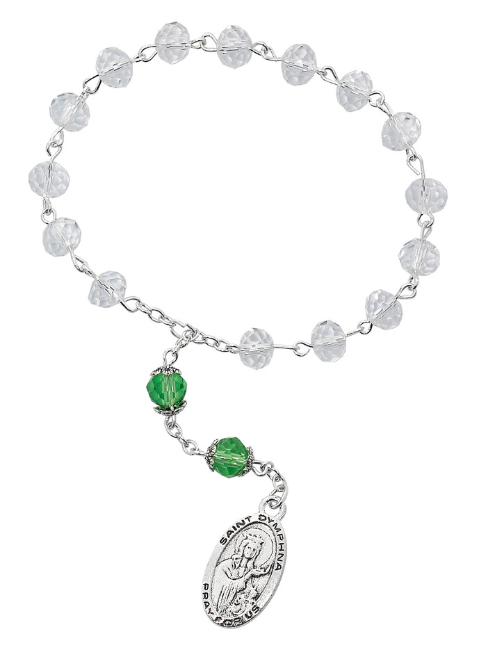 (CH135) ST. DYMPHNA CHAPLET WITH CARD