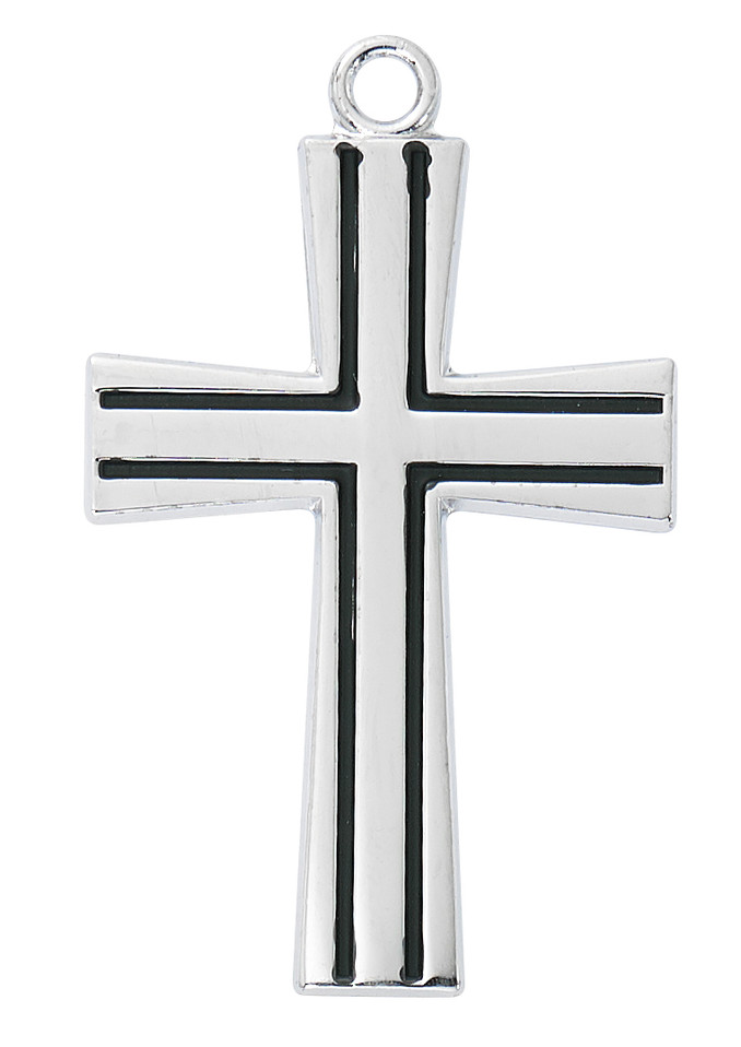 (L9228) 24" CH SS CROSS W/BLACK FILL