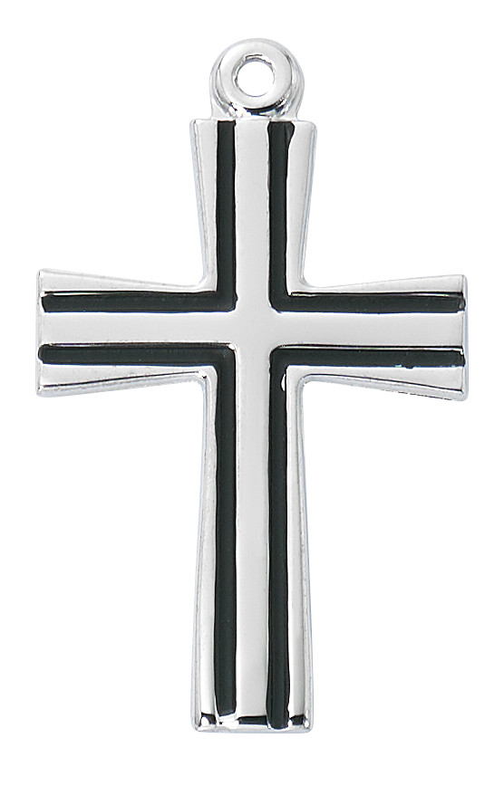 (L9230) 18" CH SS CROSS W/BLACK FILL