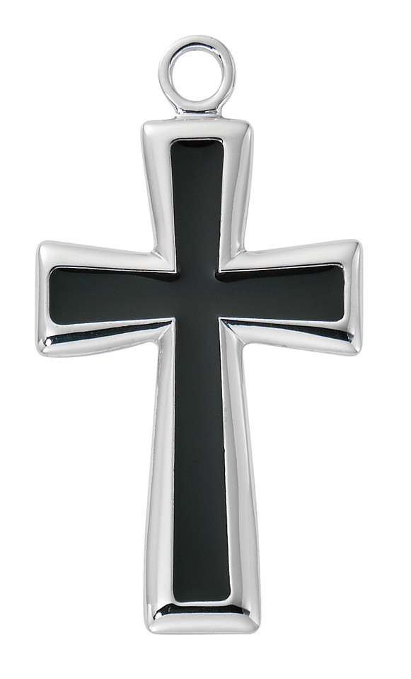 (L9260) 24" CH SS CROSS BLACK EPOXY