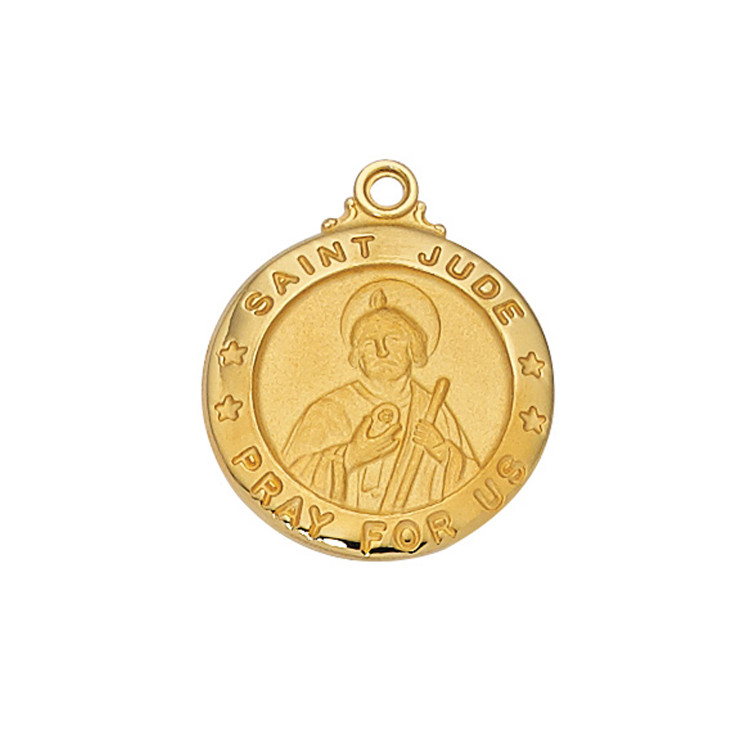 (J600JU) 20" CH G/SS ST. JUDE MEDAL