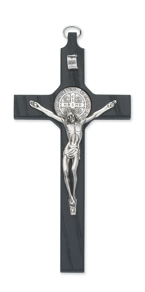 (79-42649) 8" BLACK ST. BENEDICT CRUCIFIX