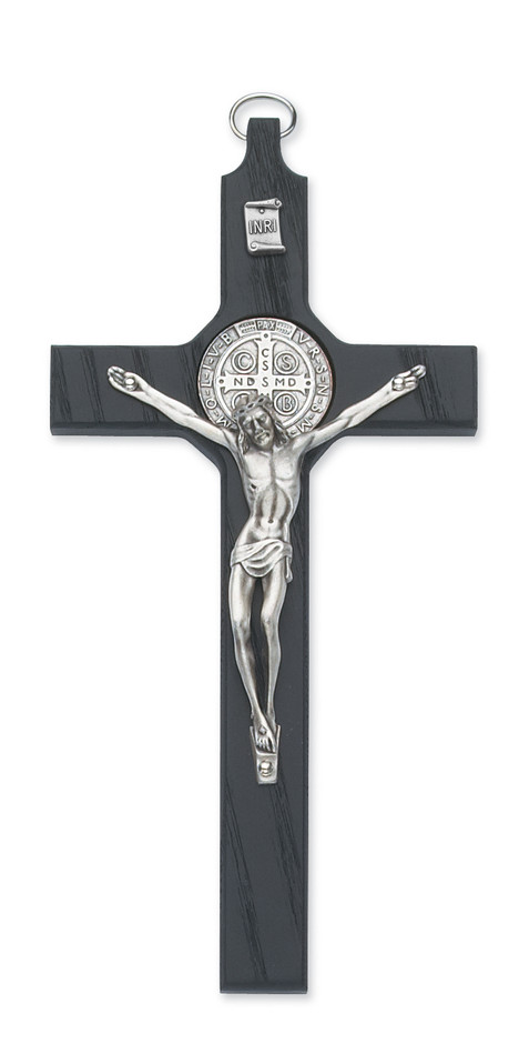 (79-42649) 8" BLACK ST. BENEDICT CRUCIFIX