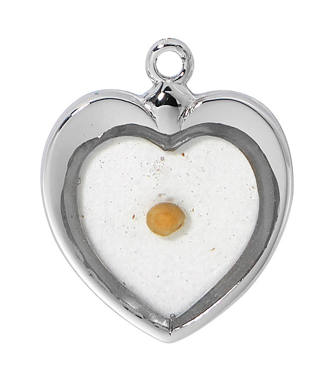 (L9292) 18" CH SS HEART/MUSTARD SEED