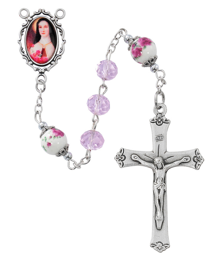 (R906F) RF 8MM PINK CRY ST. THERESE 