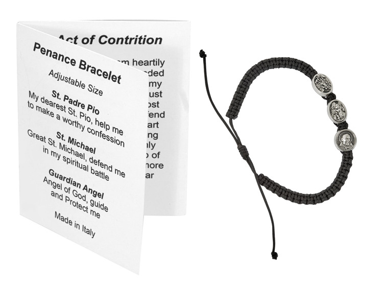 (PB2) BLACK PENANCE BRACELET WITH