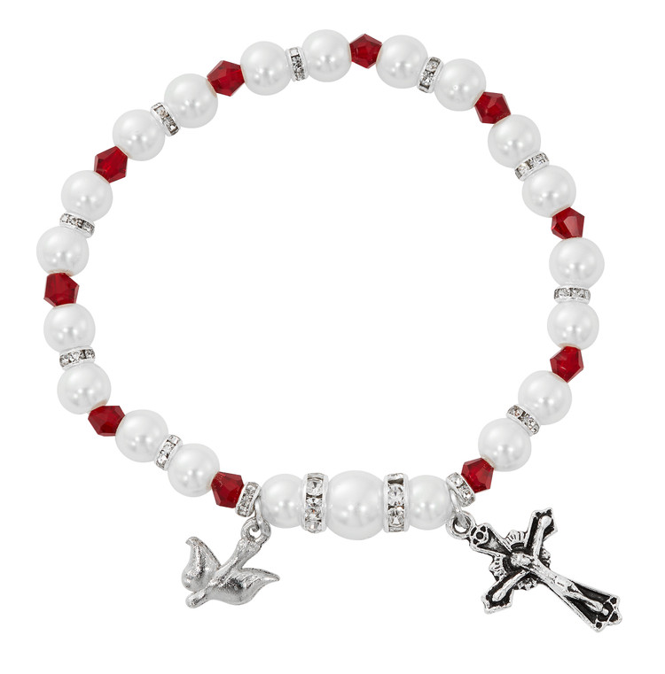 (B214) GARNET H.S STRETCH BRACELET
