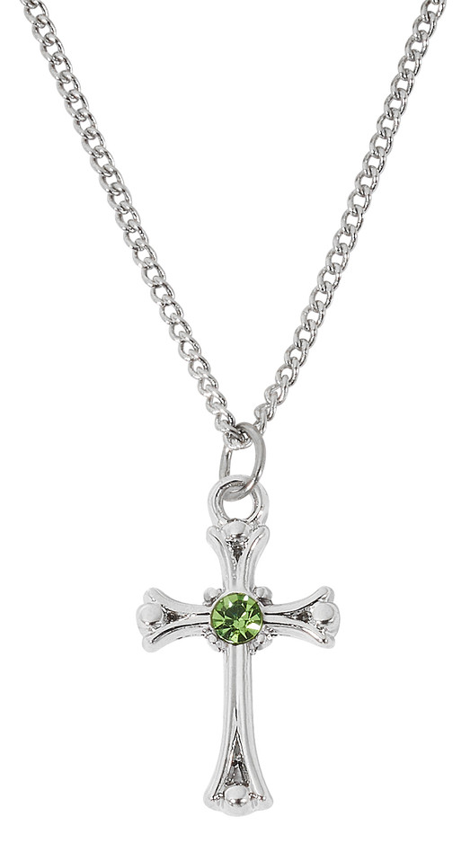 (RC8) 16-18" RF PERIDOT CROSS, BOXED