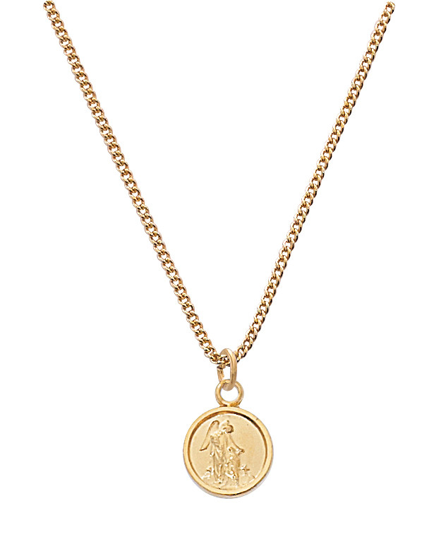 (J107GAB) 13" G/SS BABY G ANGEL MEDAL 