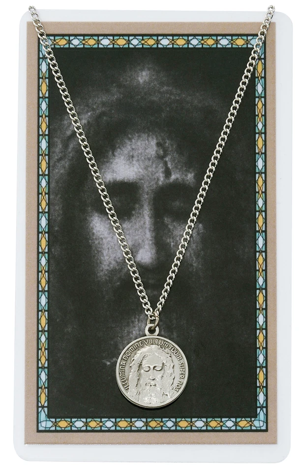 (PSD100) HOLY FACE OF JESUS MEDAL AND 