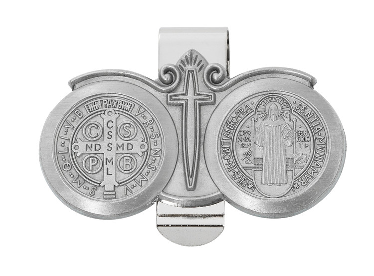 (GV842) ST BENEDICT VISOR CLIP CARDED