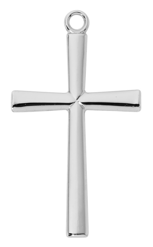 (L9311) 24" CH STERLING SILVER CROSS