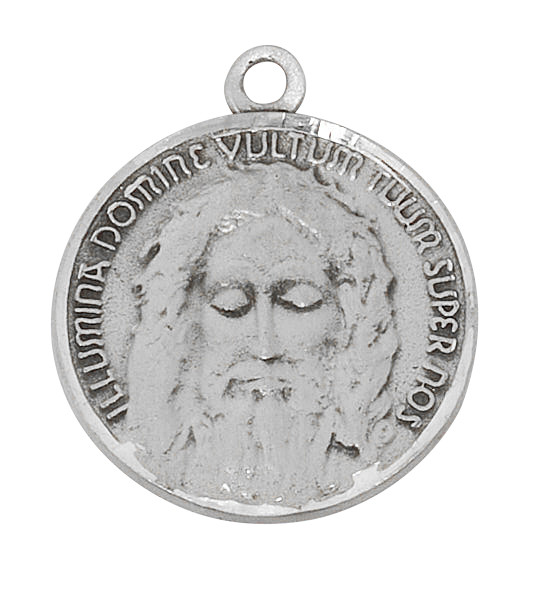 (AN100) 18" CH PEW HOLY FACE MEDAL