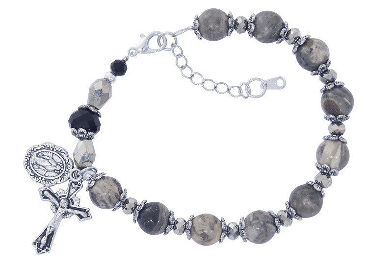 (BR361) PICASSO STONE & BLACK CRY BRAC