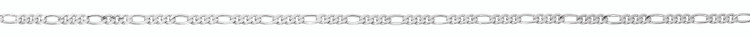 (B-FG24C) 24" FIGARO SILVER TONE CHAIN