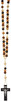 (P596C) MULTI-COLOR WOOD ROSARY CARDED