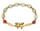 (B1061C) GOLD AMAZONITE 2 HEARTS