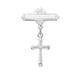 (455LT) SS CROSS W CZ STONE BABY PIN/T