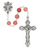 (P628C) 8MM PINK GLASS ROSARY
