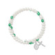 (BR7EMC) EMERALD & PEARL WRAP BRACELET