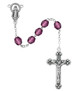 (120-DAX) 6MM AB DK AMETH/FEB ROSARY