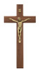 (80-214) 12" WALNUT BEVELED CRUCIFIX