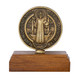 (82-17) ST. BENEDICT COIN ON WOOD BASE