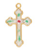 (J9321) 16-18" CH G/SS CLOISONNE CROSS