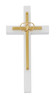 (71-10) 6" WITH 2X4 BRASS ON WHITE CRO