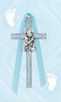 (PW41-B) 3.5" BLUE BOY CRIB CROSS