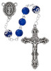 (P644F) 8MM BLUE GLASS ROSARY