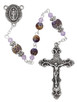 (P649F) 6MM PURPLE MARBELINE ROSARY