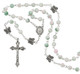 (R924G) PINK & GREEN BUTTERFLY ROSARY