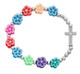 (BR893) KIDS MULTI-COLOR FLOWER BRACEL