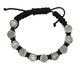 (BR452) BLACK ST. BENEDICT CORD BRACEL
