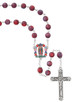 (P669R) 8MM FUCHSIA GUADALUPE ROSARY