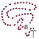 (P669X) 8MM FUCHSIA GUADALUPE ROSARY