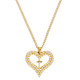 (H113) GP CRYSTAL CROSS HEART, 18" CH