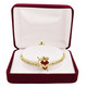 (BR298) 18KT GP RED HEART S.H/I.H. 