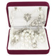 (R1030F) SILV OVAL PEARL WEDDING ROSARY