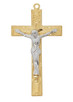 (HT6032) 24" CH G/PWT CRUCIFIX